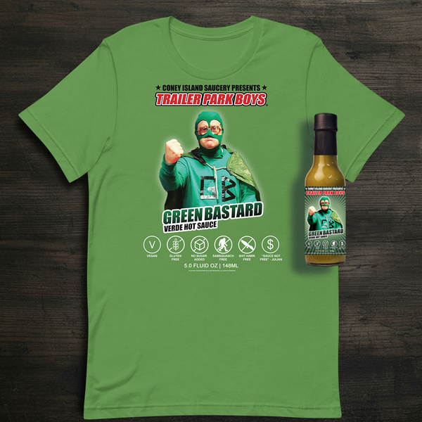 Trailer Park Boys Green Bastard Bundle | Hot Sauce + T-Shirt