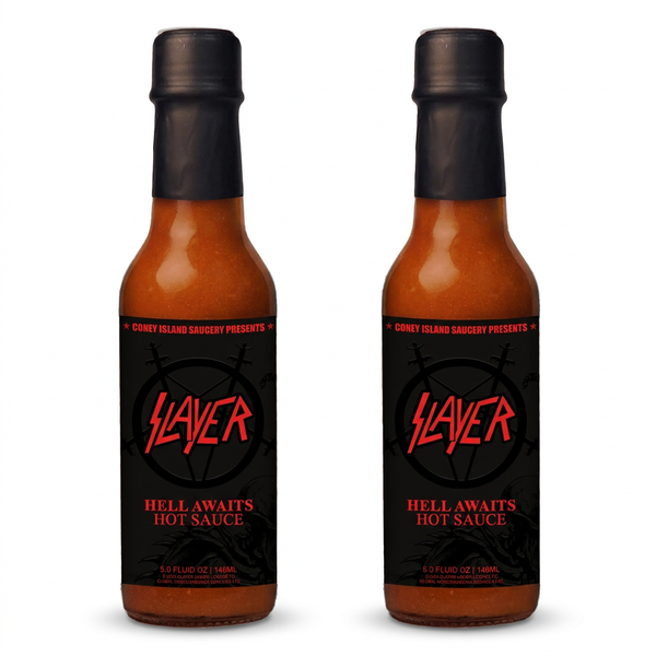 Slayer Hell Awaits Carolina Reaper Hot Sauce 2-Pack – 2 x 5oz