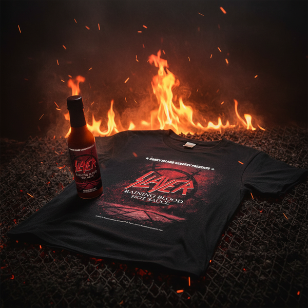 Slayer Raining Blood Bundle | Hot Sauce + T-Shirt